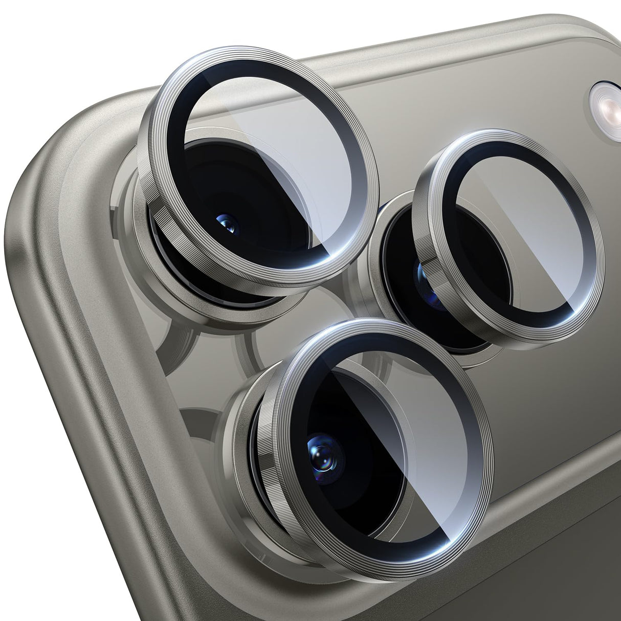 واقي عدسة كاميرا WSKEN لهاتف 17 Pro/17 Pro Max - [يحافظ على التصوير الأصلي] غطاء معدني مقاوم للكسر من الزجاج المقوى فائق الدقة 9H، مضاد لبصمات الأصابع ومقاوم للخدش