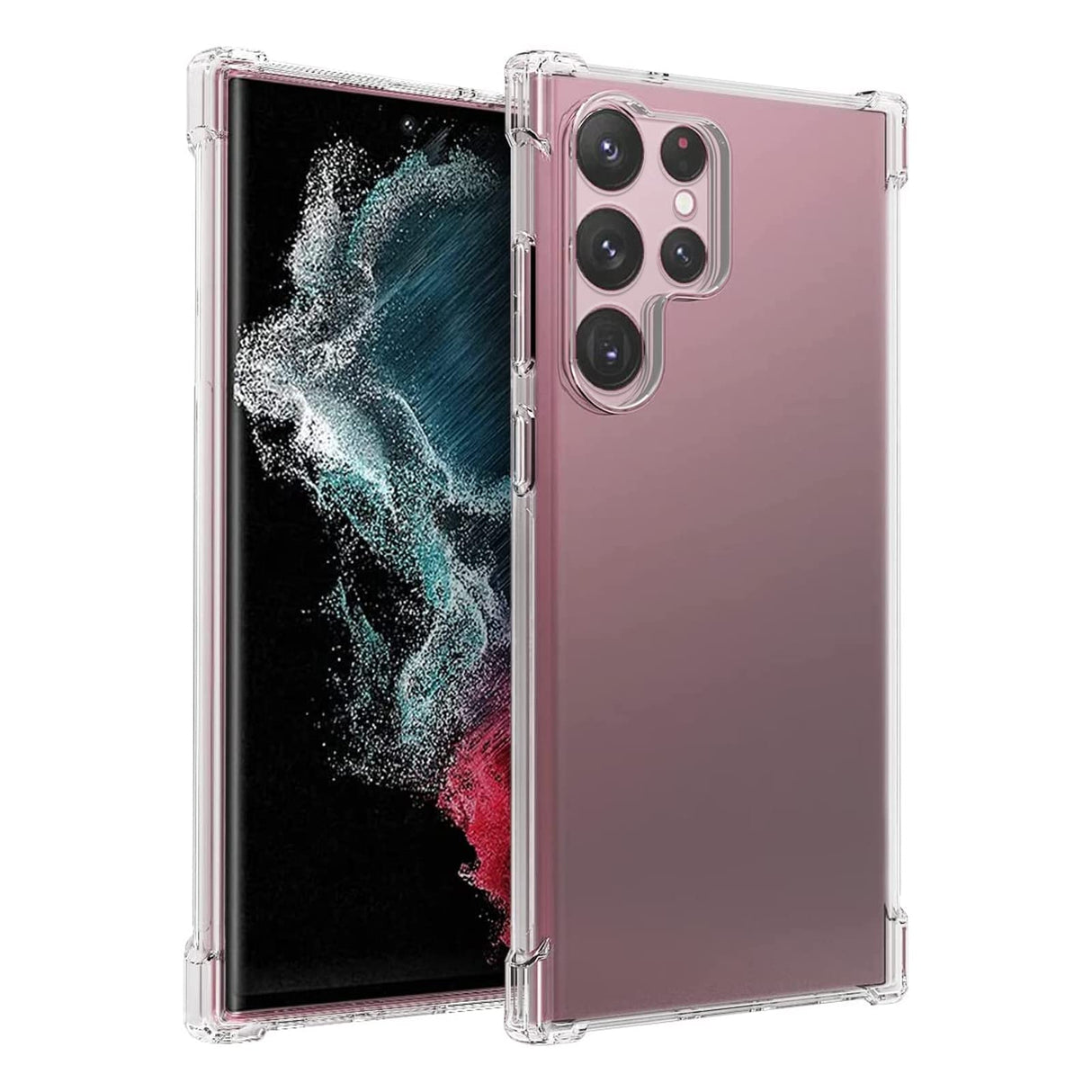 جراب AWH لهاتف Samsung Galaxy S23 Ultra، جراب شفاف كريستالي رفيع للغاية، جراب واقٍ خفيف الوزن مقاوم للصدمات مصنوع من مادة TPU بتصميم نحيف لهاتف Samsung Galaxy S23 Ultra (شفاف)