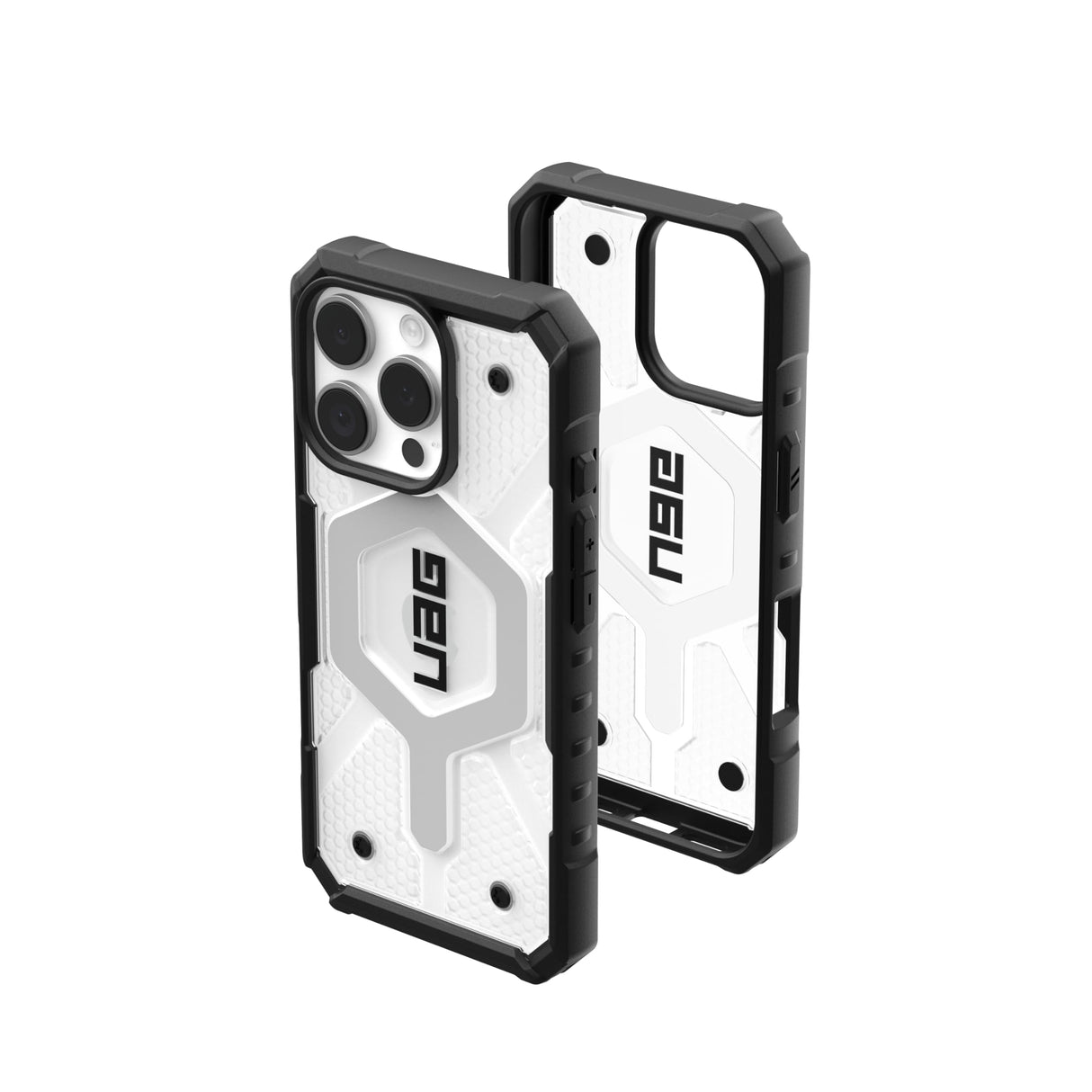 غطاء حماية شفاف من Urban Armor Gear UAG Pathfinder لهاتف iPhone 16 PRO [تم اختباره عند السقوط حتى 18 قدمًا] متوافق مع MagSafe - ثلجي | فضي