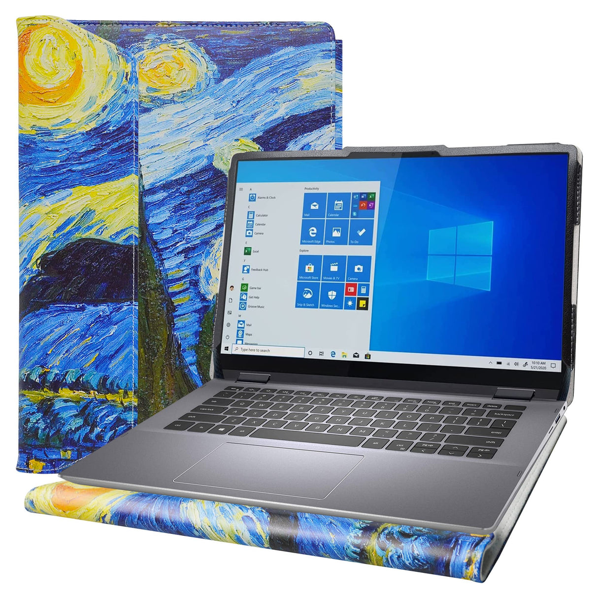 جراب حماية Alapmk لجهاز ACER Swift 3 ADM 14 SF314-44/Swift X SFX14-42G/Swift 3 14 SF314-512/Acer Chromebook Spin 514 CP514-2H وAsus VivoBook Go 14 E1404F، لون Starry Night