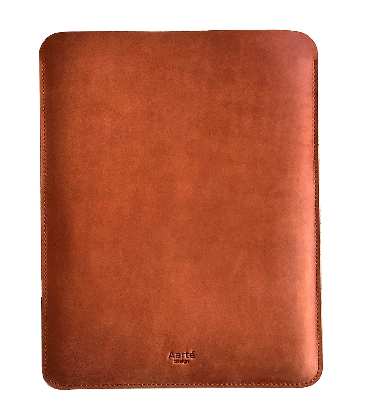 Aartedesign Genuine Vintage Leather Sleeve case 13-inch MacBook Air 2022 M2 A2337 A2179 A1932 (2018-2021) MacBook Pro M1/A2338 A2251 A2289 (2016-2021) (Vertical, Cognaq)