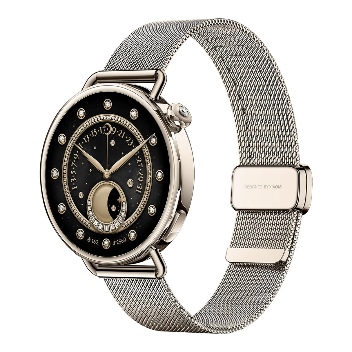 ساعة شاومي S4، مقاس 41 مم، هيكل خفيف الوزن للغاية 32 جرام، خاصية التنبؤ بالدورة الشهرية، أكثر من 150 وضعًا رياضيًا، ميزات Safety Guardian، نظام تشغيل شاومي HyperOS 3، سوار ميلانو (ذهبي غروب الشمس)