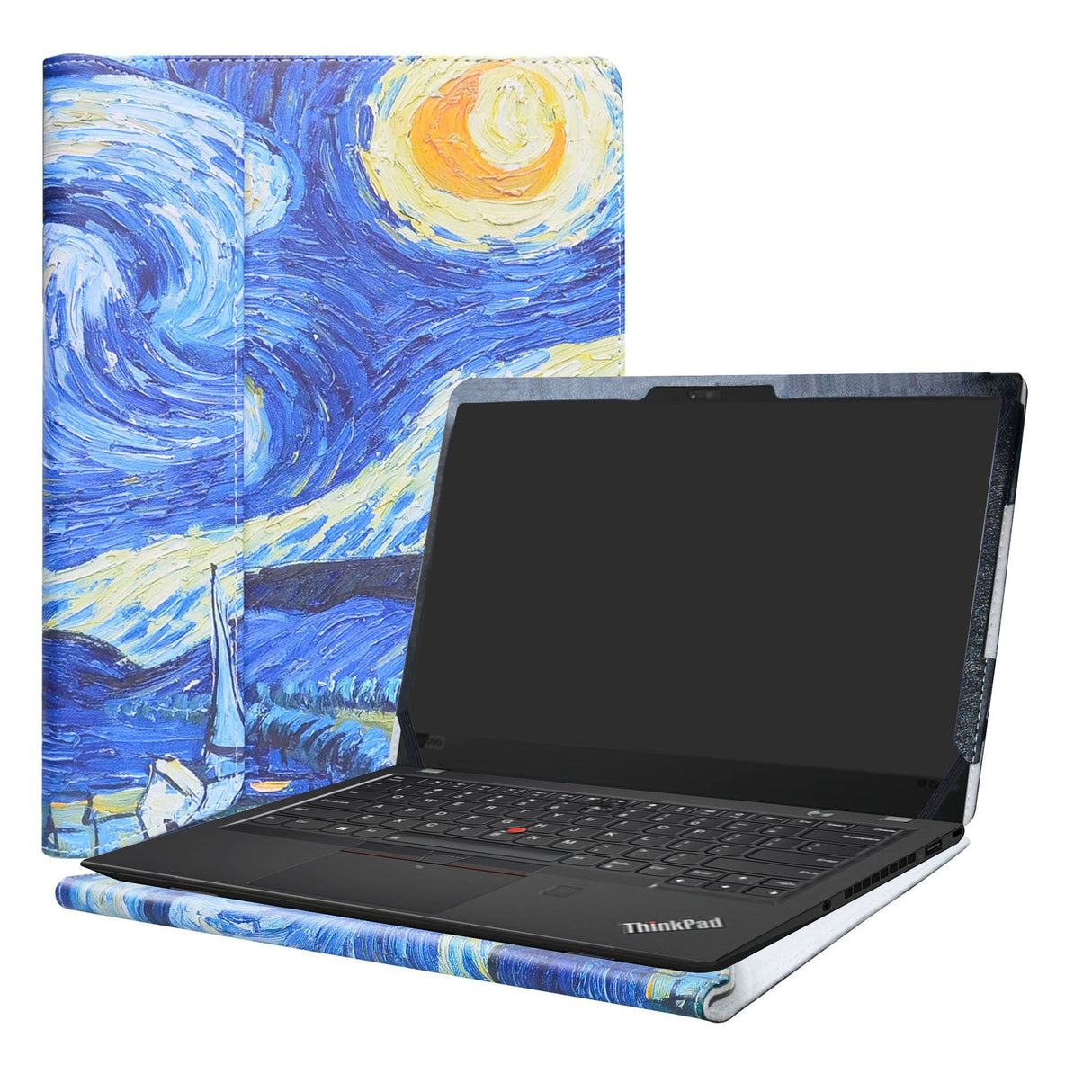 جراب حماية Alapmk لجهاز Thinkpad X1 Carbon مقاس 14 بوصة من الجيل الثامن/السابع/السادس/الخامس، وThinkPad X1 Yoga من الجيل الرابع/الخامس، وE410 (لا يناسب Thinkpad X1 Carbon من الجيل الثاني/الثالث/الرابع)، لون Starry Night