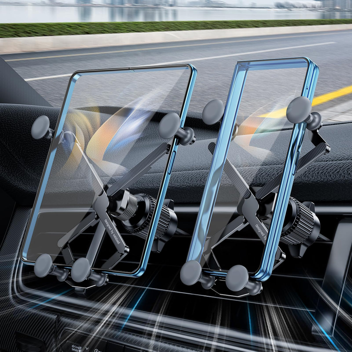 xuenair Fold 4 Car Mount, [2 Forms] Gravity Z Fold 5 4 Car Mount,[Thick Case Friendly] Cell Phone Holder Z Fold 4 Car Mount for Samsung Galaxy Z Fold 5 4 3 2 s23 22 Ultra iPhone 15 14 13 12