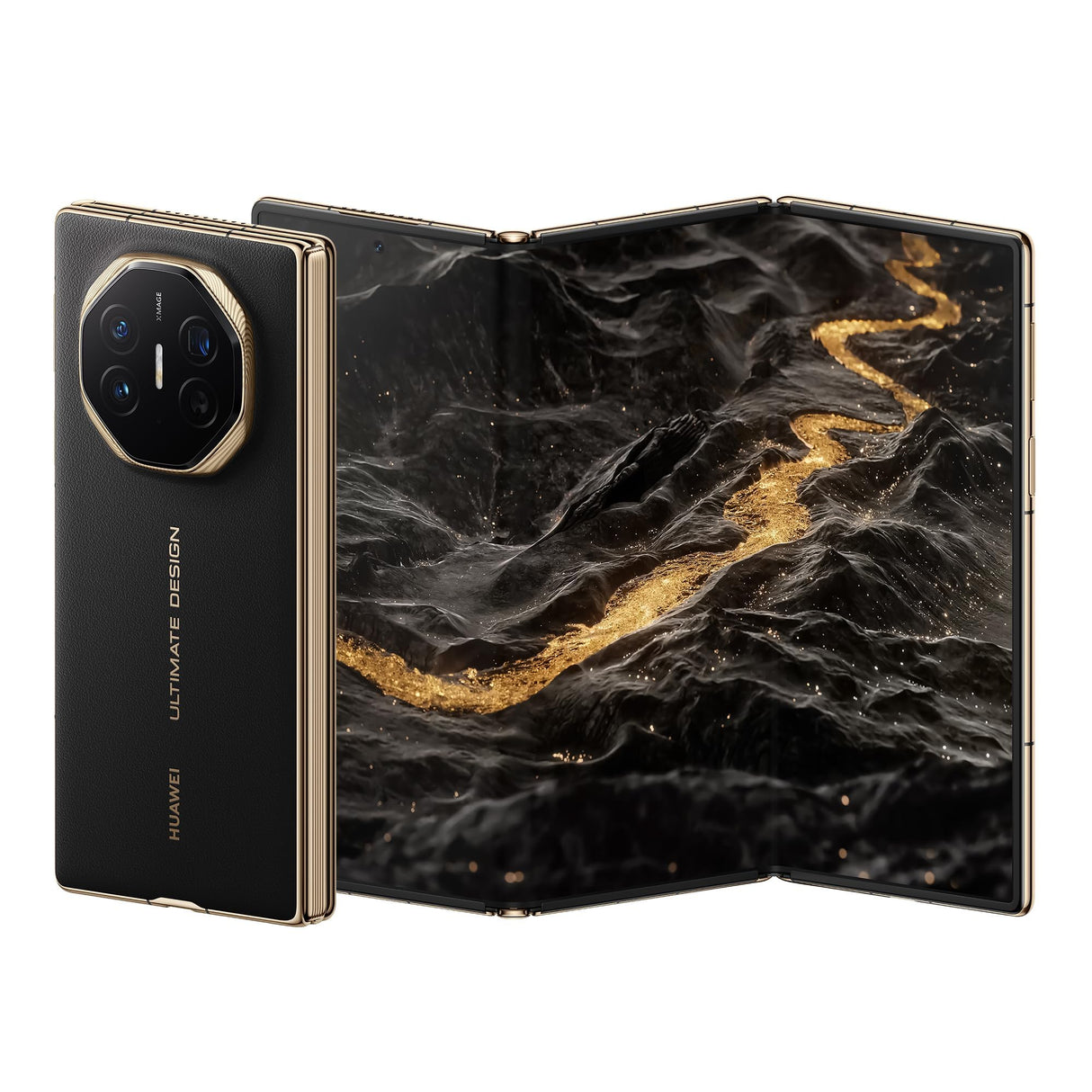 هاتف ذكي HUAWEI Mate XT فائق النحافة بتصميم ثلاثي الطي، 16 جيجابايت + 512 جيجابايت، نظام مفصلي دقيق متطور، كاميرا XMAGE فائقة الفتحة، شاشة HUAWEI X-True عالية الدقة مقاس 10.2 بوصة + MultiView في واحد، أسود