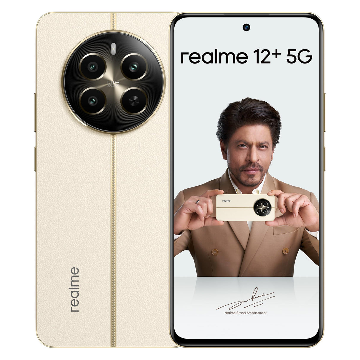 realme 12+ 5G (Navigator Beige 8GB RAM, 256GB ROM)| 120Hz Ultra-smooth AMOLED Display | 5000mAh Battery | IP54 Dust & water Resistance | 12 Months Warranty - Middle East Version